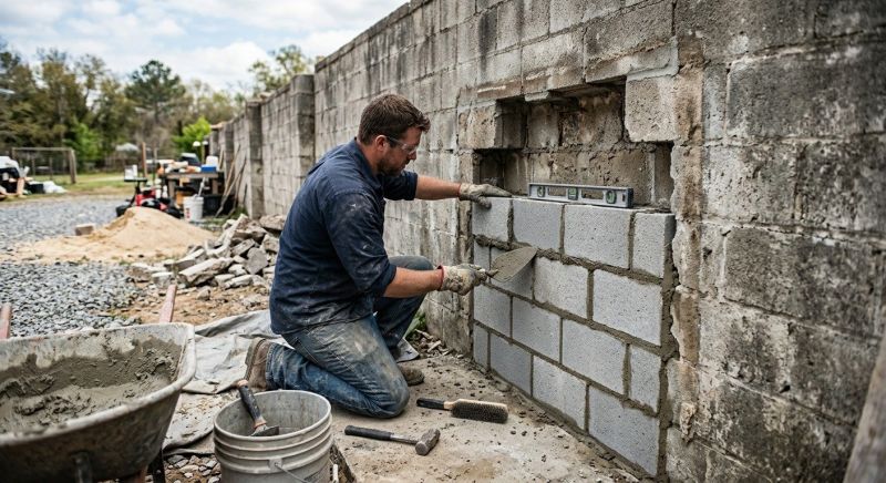 Block Wall Repair in Forest Park, GA
