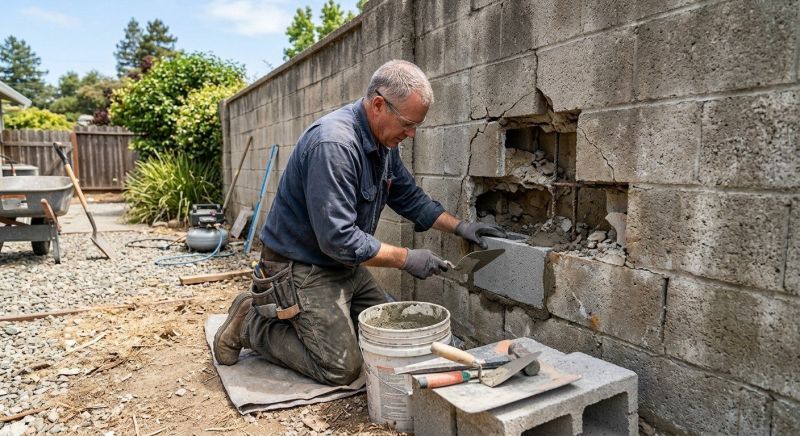 Block Wall Repair in Hampton, GA