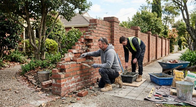 Brick Fence Repair in Conyers, GA