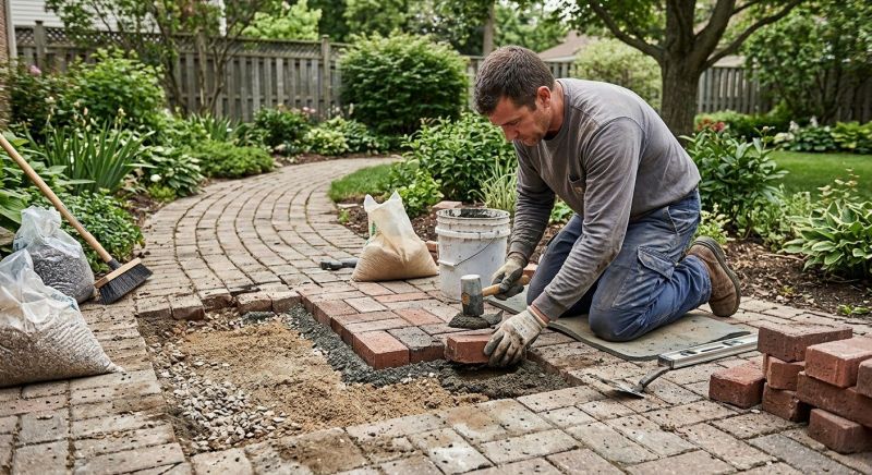 Brick Pathway Repair in Conyers, GA