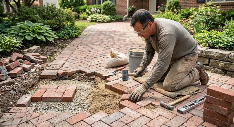 Brick Pathway Repair in Conyers, GA