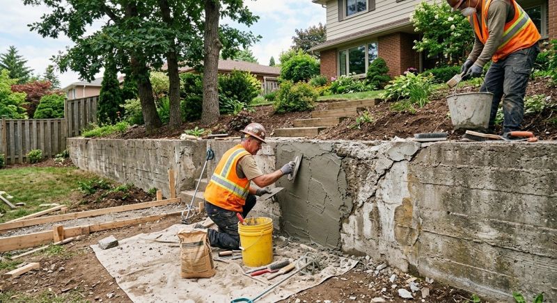 Brick Retaining Wall Repair in Conyers, GA