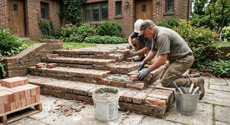 Brick Stairs Repair in Gwinnett County, GA