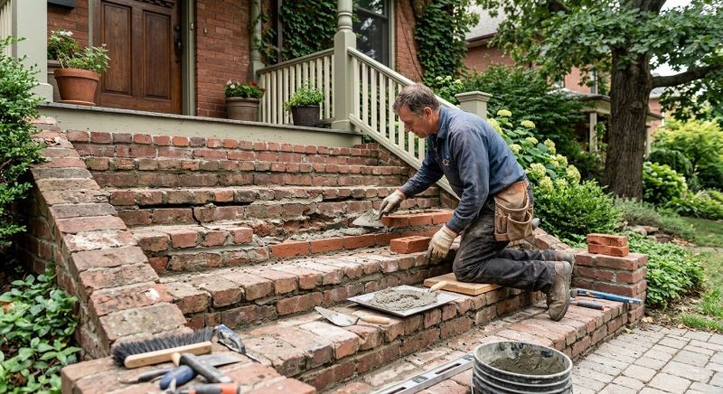 Brick Stairs Repair in Jackson, GA