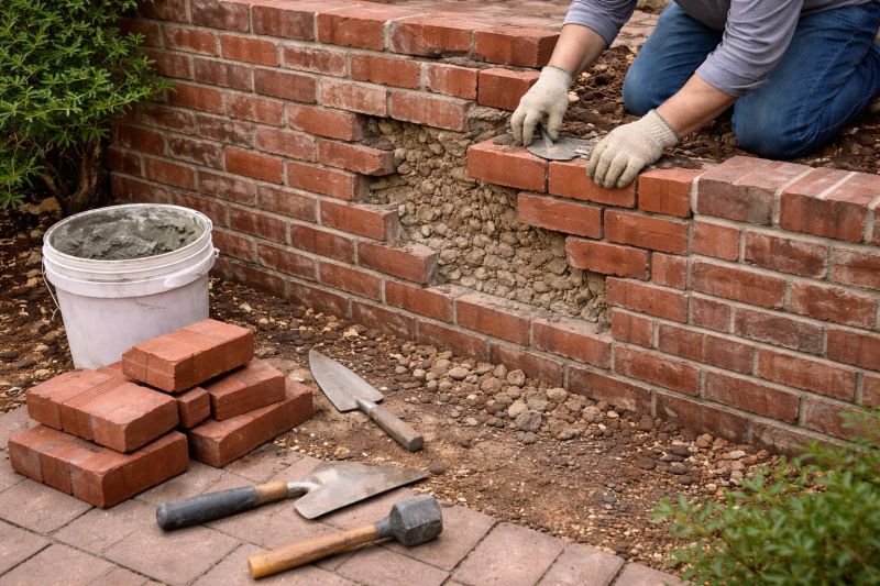 Brick Wall Repair in Walton County, GA