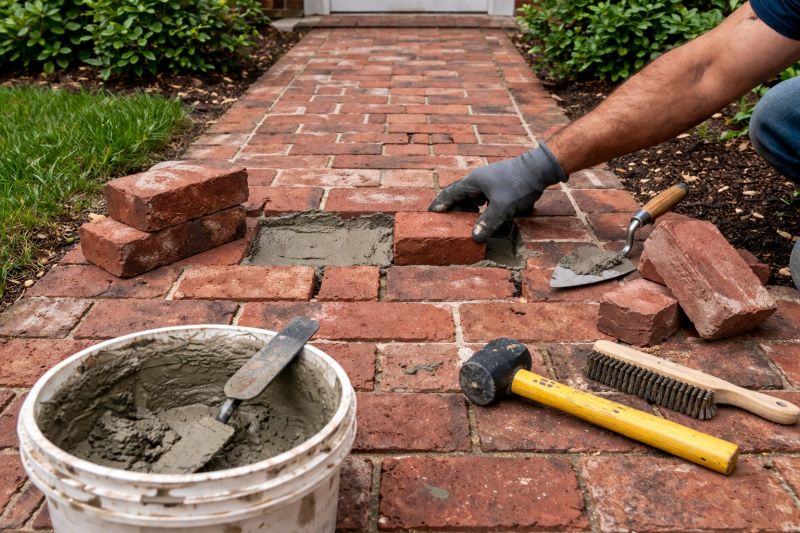 Entryway Brick Repair in Conyers, GA