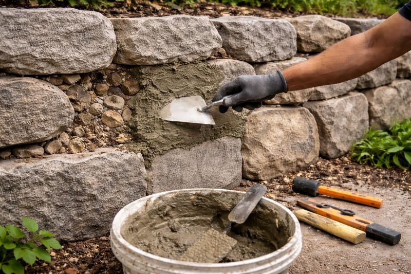Stone Wall Repair in Conyers, GA